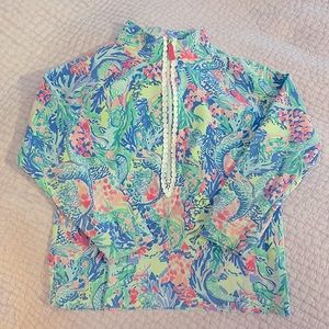 XL Lilly Pulitzer girls popover in Mermaid 🧜🏽‍♀️ Cove